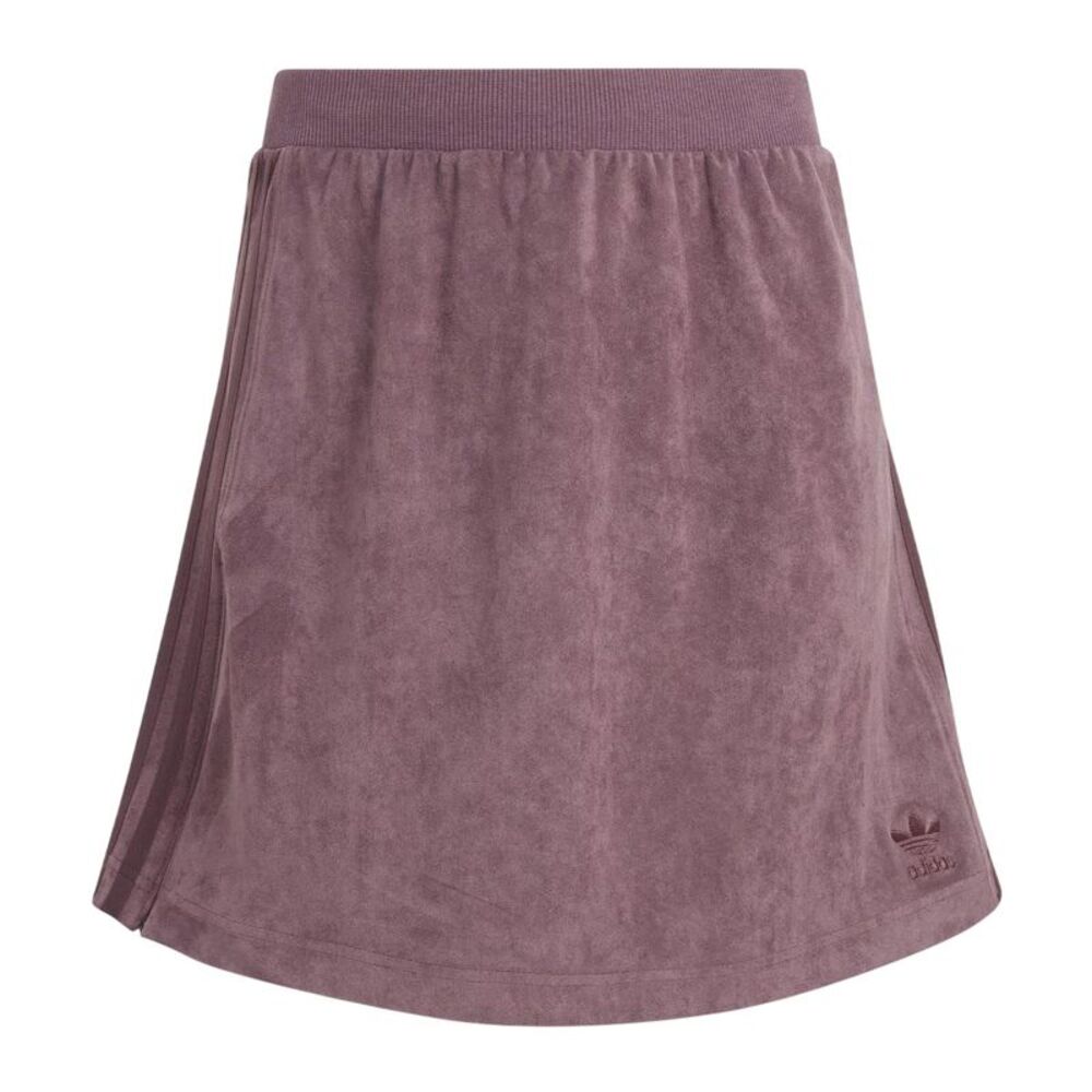 Adidas Womens/Ladies Originals 3 Stripes Velour Regular Mini Skirt / Purple